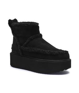 Женские зимние ботинки Inuikii x Coccinelle замшевые на платформе, черный
