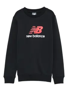 Свитшот с логотипом New Balance Kids, черный