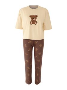 Пижама Trendyol, Beige/Nude