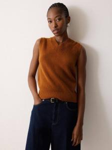 Топ-майка из чистого облачного кашемира Jigsaw, Orange