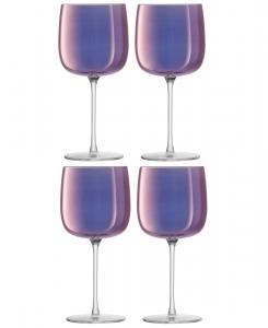 Набор из 4 бокалов для вина «Аврора» LSA International, фиолетовый