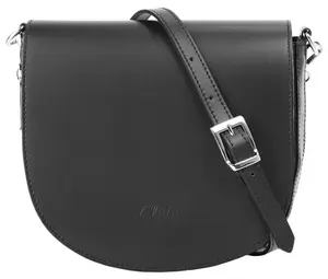 Сумка через плечо Cluty, натуральная кожа, производство Италия, черный