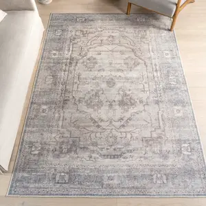 Ковер Green Haven Collection Noemie Recycled Cotton Area Rug nuLOOM, 152x244 см, бежевый