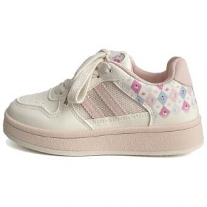 WENPU Скользоустойчивые легкие дышащие лоу-топ скейтбордские туфли женские бежево-розовые, цвет Beige Pink