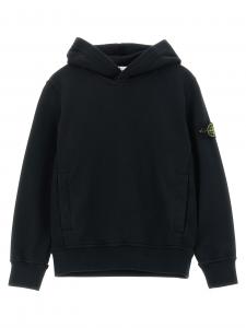 Толстовка с нашивкой-логотипом Stone Island Junior, черный