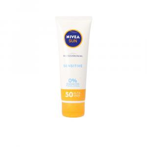 Солнцезащитный крем sun facial sensitiv spf50 Nivea, объем 50 мл