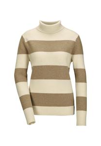 Свитер с воротником-стойкой и полосками Madeleine, мультиколор