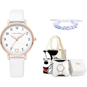 Disney Кварцевые часы женские с белым циферблатом