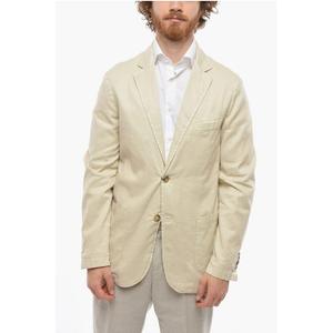 Боковые разрезы CHELSEA пиджак на 2 пуговицы с накладным карманом Cruna, бежевый