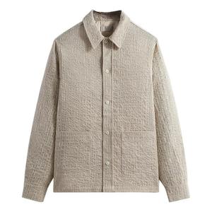 Рубашка ss24 slub boucle boxy collared overshirt 'canvas' Kith, бежевый