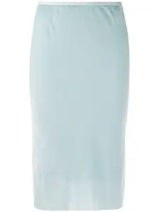 Фактурная юбка-карандаш с завышенной талией Helmut Lang, синий