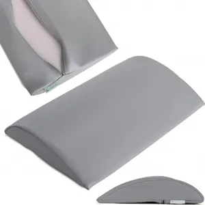 Подушка для шеи Habys Lumbar Half Roll, позиционирующий валик, подушка для шеи, валик для массажа и терапии, валик для колена, 40 x 25 x 5 см | Мягкий серый HABYS