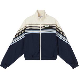 Свитшот с нашивкой логотипа LACOSTE, синий/белый