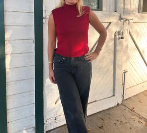 Топ Ibis без рукавов с высоким воротником в гранатовом цвете Design History, Pomegranate