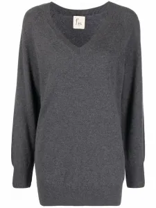 Джемпер с V-образным вырезом PAULA, серый