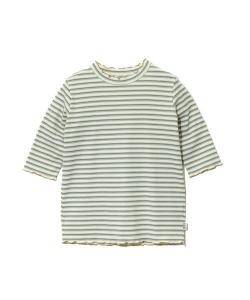 Футболка GENTIL/Genty Multi-Border Telecomel с заниженной кромкой, рукавом 6/4 (женская) Gsc Womens Select, цвет Natural