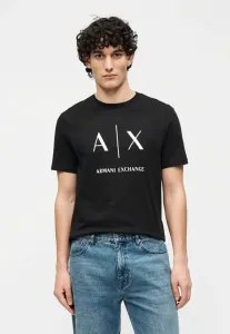 Футболка приталенного кроя с принтом Armani Exchange, Black