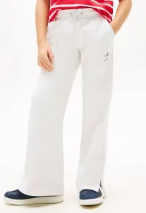 Спортивные штаны с широкими штанинами и флагом со звездами, украшенные стразами. Tommy Hilfiger, Light Grey Heather