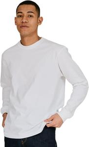 Мужская футболка с длинным рукавом Hanes Beefy-T H5186, комплект из 1 предмета, 100% хлопок, плотная ткань, однотонная, белый