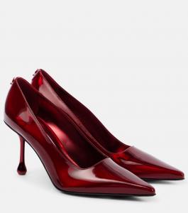 Туфли-лодочки Ixia 80 из зеркальной кожи Jimmy Choo, Ruby Red