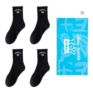 Носочки до колена унисекс шоппер 4 шт Disney, черный