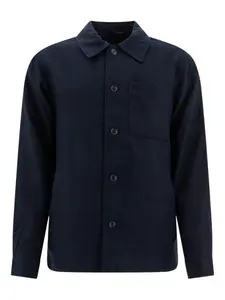 Льняная рубашка Nn07, синий