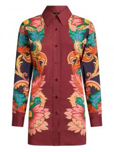 Рубашка с цветочным принтом ETRO, красный