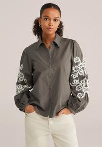 Блуза WE Fashion Button-down blouse, Light Green/Khaki