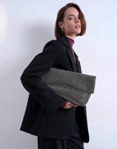 Сумка-клатч Topshop Georgia со стразами черного цвета