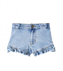 Джинсовые шорты с оборками Agnetha Molo, Distressed Washed
