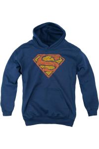 Супермен худи с принтом для подростков Gildan, темно-синий