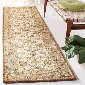 Ковер SAFAVIEH, 69 x 244 см, Antiquity Collection Runner, Ivory & Beige, ручной работы из традиционной шерсти, идеально подходит для помещений с высокой проходимостью в гостиной, спальне (AT65B)