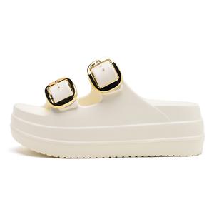 EXULL Q Тапочки-слайды женские, устойчивые к истиранию, белые