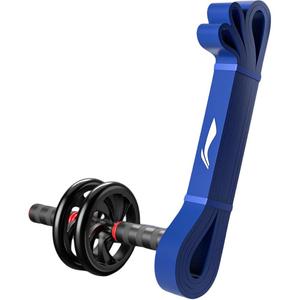 Тренировочные эспандеры из натурального латекса для мужчин LINING, [abdomen shaping companion]синий 25 lbs+dual wheel abdominal roller