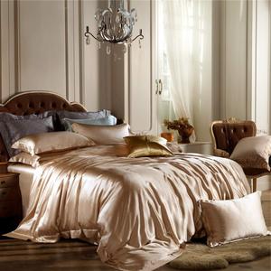 Orose Шелковый комплект постельного белья Orose 25 momme плотный классический стиль премиум Bright Coffee