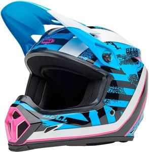 Внедорожные шлемы BELL MX-9 MIPS, Gloss Breakdance Blue/Pink