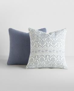 Набор из двух декоративных подушек, связанных узлом семенная вязка, 20 x 20 дюймов ienjoy Home, Stone