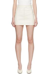 Courrèges Виниловая мини-юбка Off-White (переиздание)