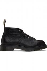 Сапоги из анилиновой кожи Church crocodile Dr. Martens, коричневый