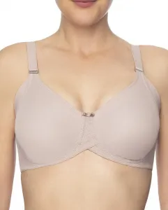 Бесшовный уменьшающий бюстгальтер с тюлевой боковой ластовицей Felina, цвет Topo