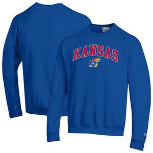 Мужской свитшот royal kansas jayhawks arch over logo Champion