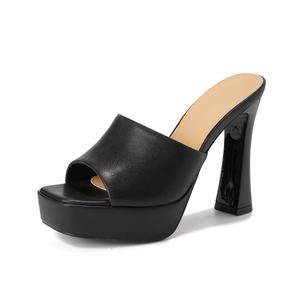 Тапочки-слайды женские с противоскользящей подошвой MADALLO, Black