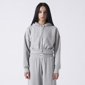 EVERLAST ЭКСКЛЮЗИВНАЯ ТОЛСТОВКА С КАПЮШОНОМ СВОБОДНОГО КРОЯ ИЗ СЕРОГО МЕЛАНЖЕВОГО ХЛОПКА, ПОЛИЭСТЕРА, ЭЛАСТАНА