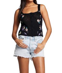 Майка Alexa черного цвета Saltwater Luxe