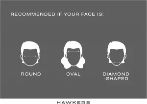 Солнцезащитные очки Hawkers Hypnose для женщин и мужчин - Модные солнцезащитные очки - 100% защита от УФ-излучения UV400, Blue · Black