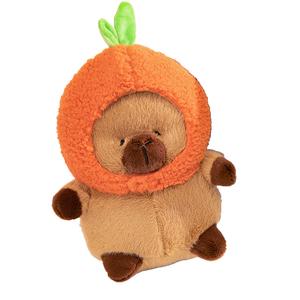 Плюшевая кукла Capybara Dolls высота 22см/32см/42см/65см Tranquility and elegance, оранжевый