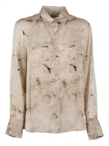 Блузка с абстрактным узором Peserico, нейтральный