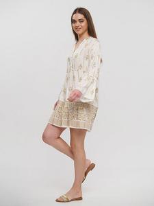 Короткое платье BLE, бежевый/золотой