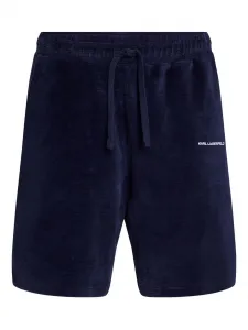 Шорты с вышитым логотипом KARL LAGERFELD, синий