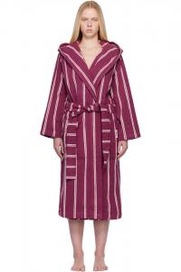 Терри халат с капюшоном Tekla, цвет venice stripes